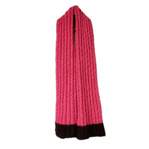 Hollister Long Pink Knit Rectangular Scarf